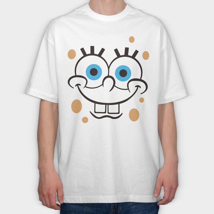SpongeBob Faces 1, Tricou Oversize Barbati (Unisex)
