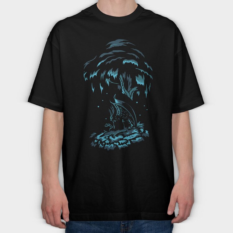 Dark Creature Demon Wings Darkness, Tricou Oversize Barbati (Unisex)