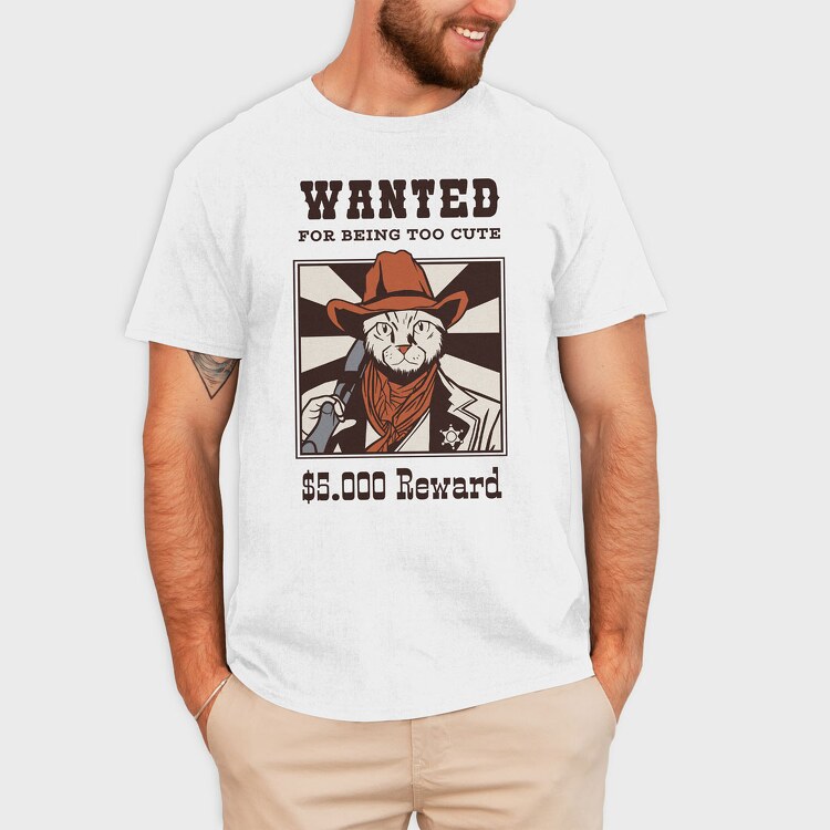 Wanted for Being Too Cute, Tricou Barbati (Unisex)