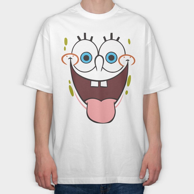 SpongeBob face 3, Tricou Oversize Barbati (Unisex)