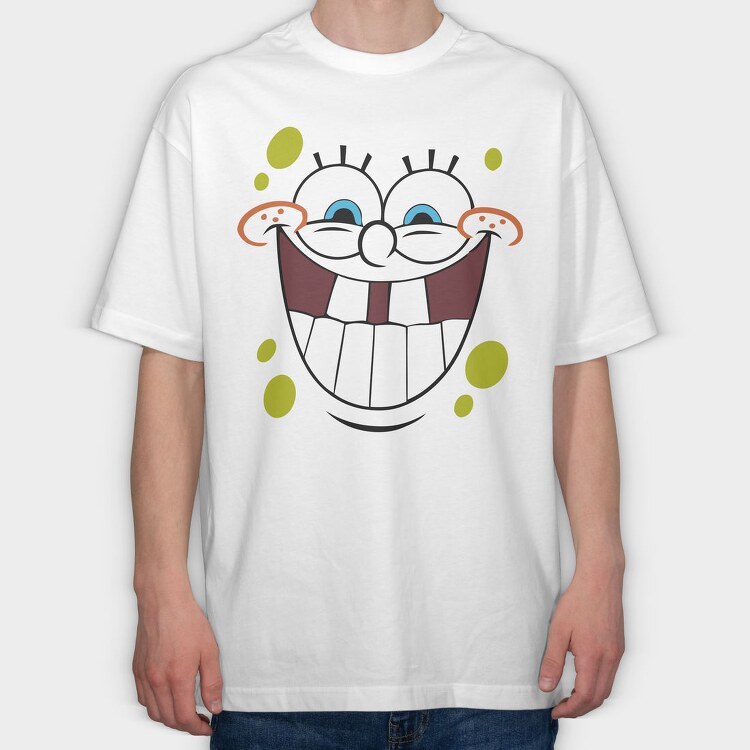 SpongeBob face 9, Tricou Oversize Barbati (Unisex)