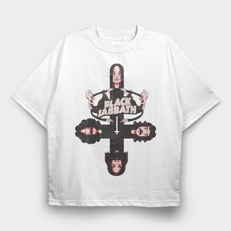 BLACK SABBATH Art design2, Tricou Oversize Barbati (Unisex)