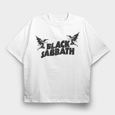 BLACK SABBATH Band logo art, Tricou Oversize Barbati (Unisex)