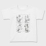 Flowers Botanical Line Tote, Tricou Copii