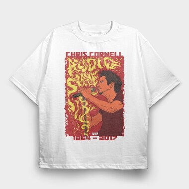 CHRIS CORNELL, Tricou Oversize Barbati (Unisex)