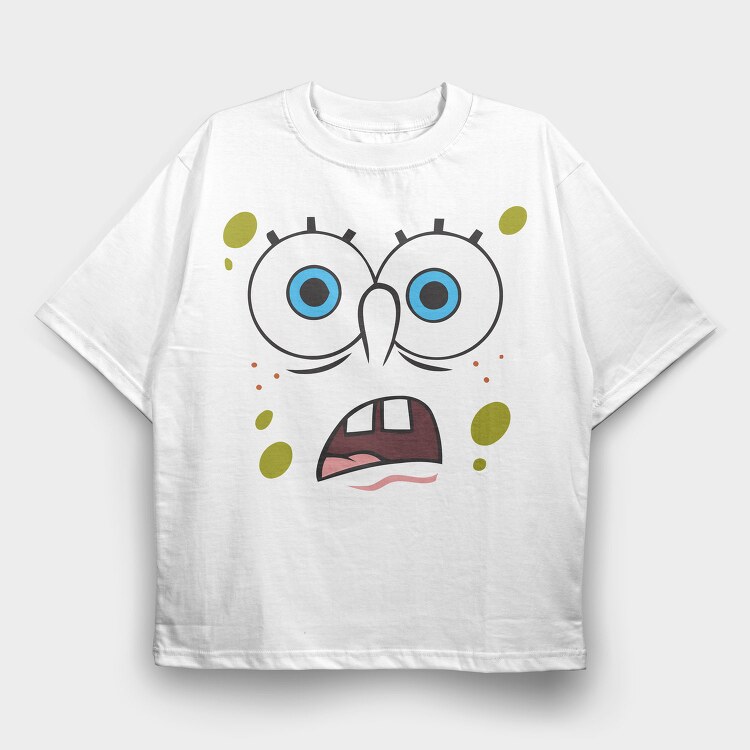 SpongeBob face 6, Tricou Oversize Barbati (Unisex)