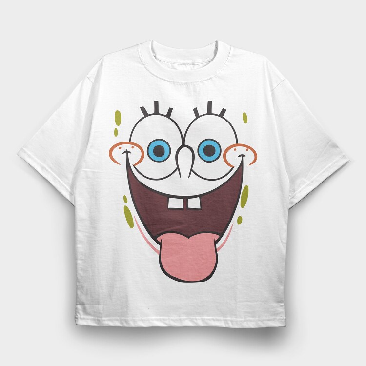 SpongeBob face 3, Tricou Oversize Barbati (Unisex)