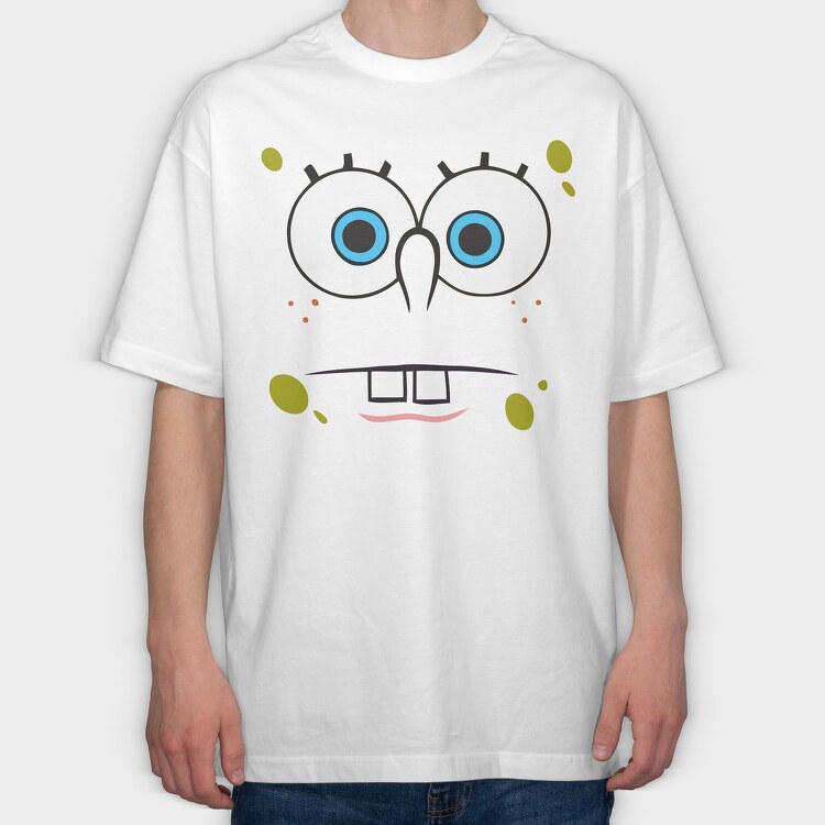 SpongeBob face 13, Tricou Oversize Barbati (Unisex)