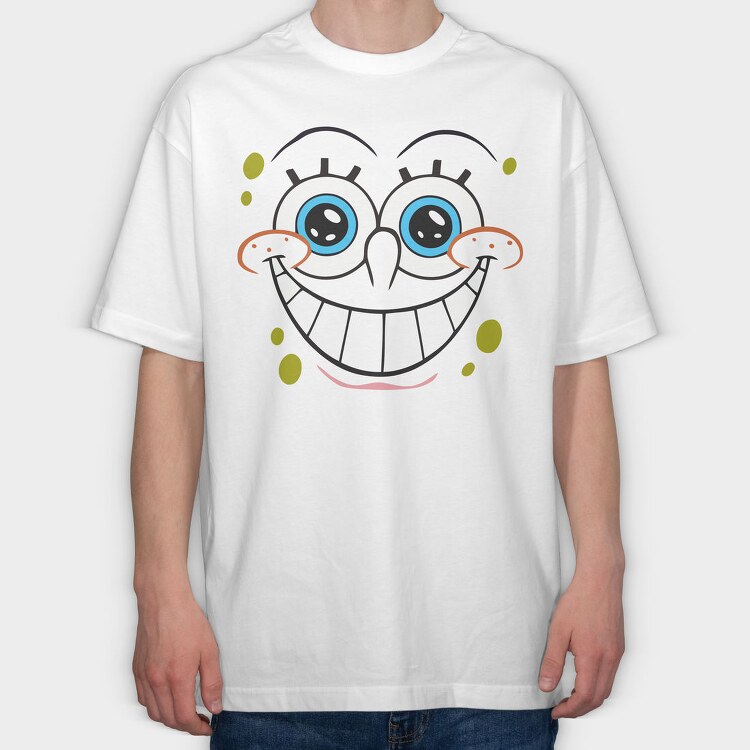 SpongeBob face 18, Tricou Oversize Barbati (Unisex)