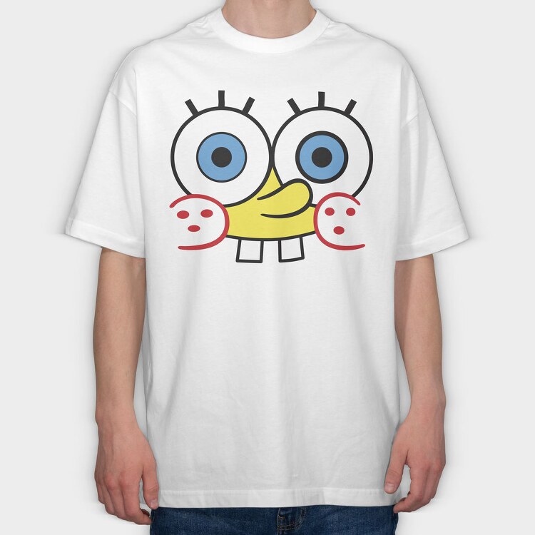 SpongeBob face 17, Tricou Oversize Barbati (Unisex)