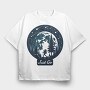 Forest Night Hike Hiking Moon, Tricou Oversize Barbati (Unisex)
