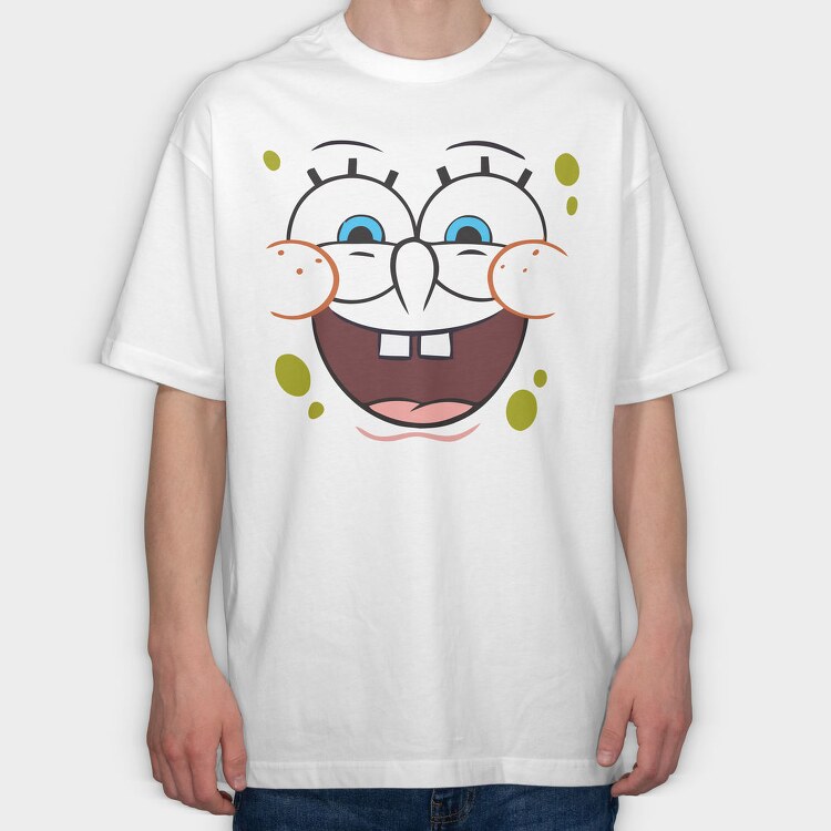 SpongeBob face 10, Tricou Oversize Barbati (Unisex)