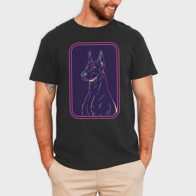 Doberman Dog, Tricou Barbati (Unisex)