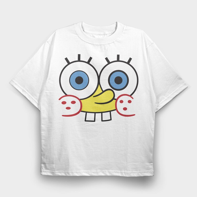 SpongeBob face 17, Tricou Oversize Barbati (Unisex)