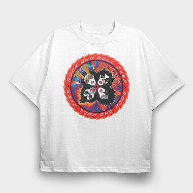 KISS Rock N Roll, Tricou Oversize Barbati (Unisex)