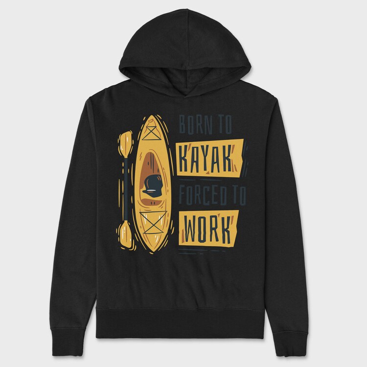 Born To Kayak, Hanorac Oversize Barbati (Unisex)