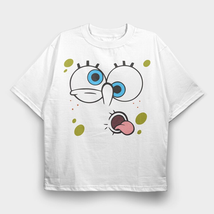 SpongeBob face 14, Tricou Oversize Barbati (Unisex)