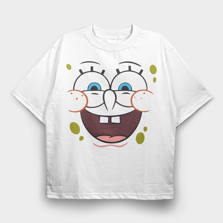 SpongeBob face 10, Tricou Oversize Barbati (Unisex)