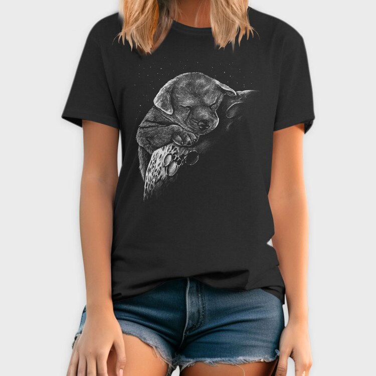 Sleeping Dog Monochrome, Tricou Barbati (Unisex)
