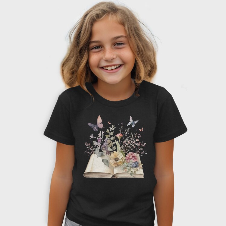 Watercolor Book Flowers, Tricou Copii