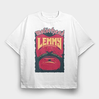 LEMMY Face Art, Tricou Oversize Barbati (Unisex)