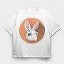 Bunny Ears Icon, Tricou Oversize Barbati (Unisex)