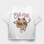 Burger Retro Eat Me, Tricou Oversize Barbati (Unisex)