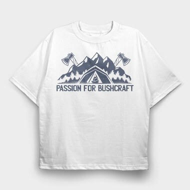 Bushcraft Passion For, Tricou Oversize Barbati (Unisex)