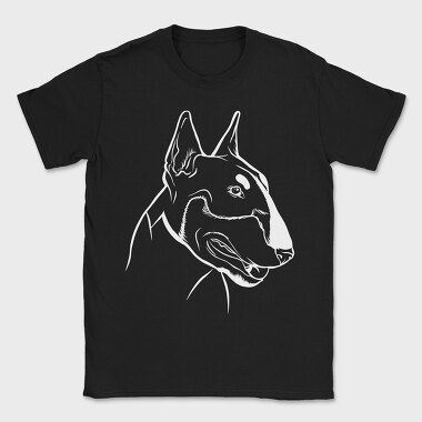 Bull Terrier Chalkboard, Tricou Barbati (Unisex)