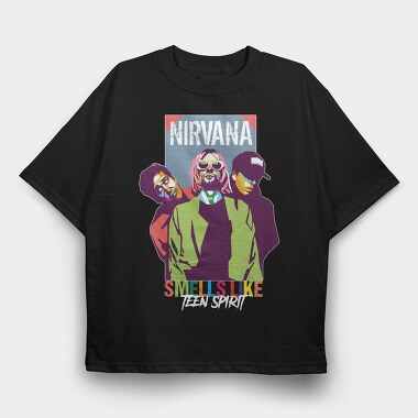 NIRVANA Art1, Tricou Oversize Barbati (Unisex)