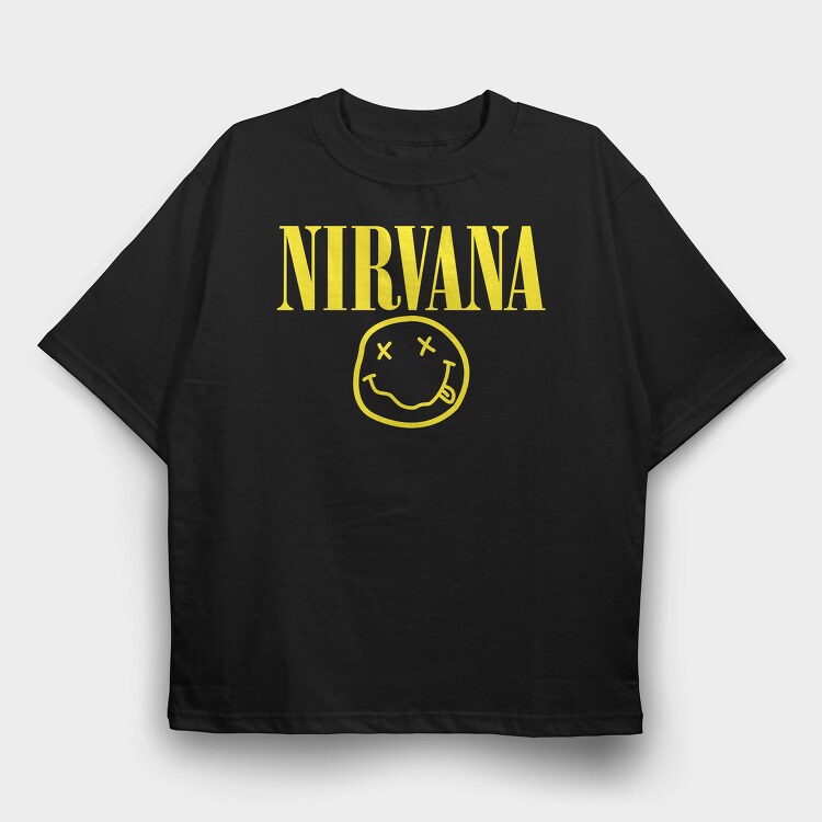 NIRVANA Face Art, Tricou Oversize Barbati (Unisex)