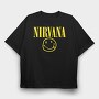 NIRVANA Face Art, Tricou Oversize Barbati (Unisex)