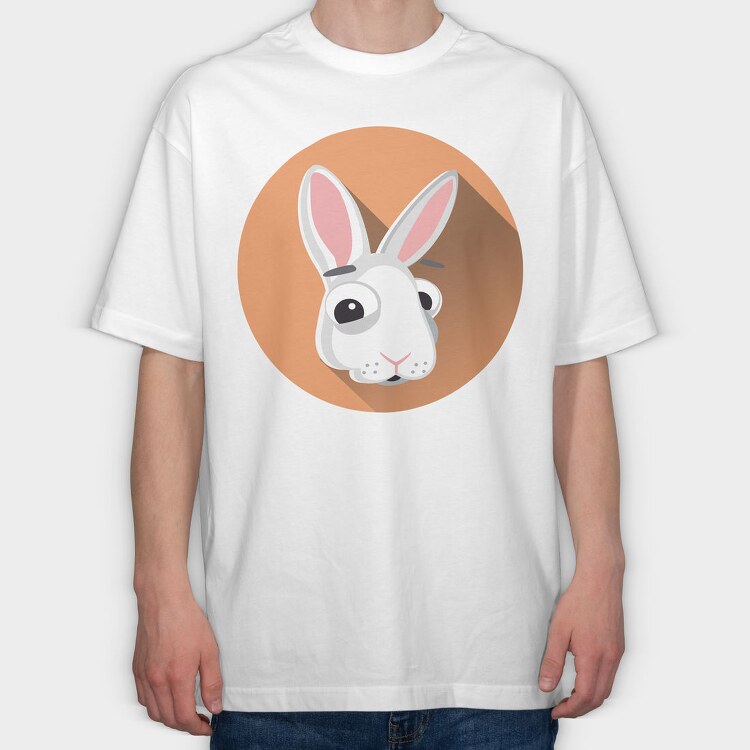 Bunny Ears Icon, Tricou Oversize Barbati (Unisex)