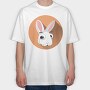Bunny Ears Icon, Tricou Oversize Barbati (Unisex)