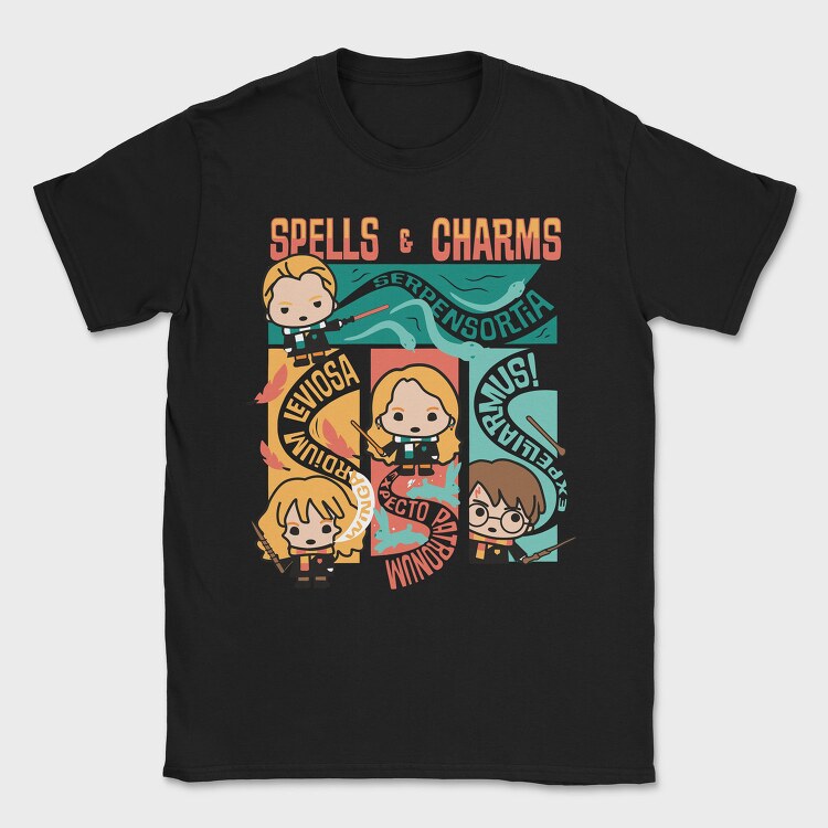 Spells and Charms Harry Potter, Tricou Barbati (Unisex)