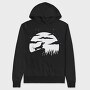 Dog Full Moon, Hanorac Oversize Barbati (Unisex)
