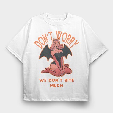 Dont Worry Devil, Tricou Oversize Barbati (Unisex)