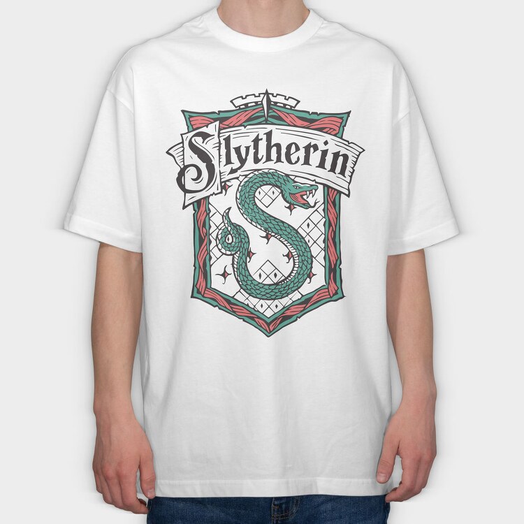 Slytherin Harry Potter, Tricou Oversize Barbati (Unisex)