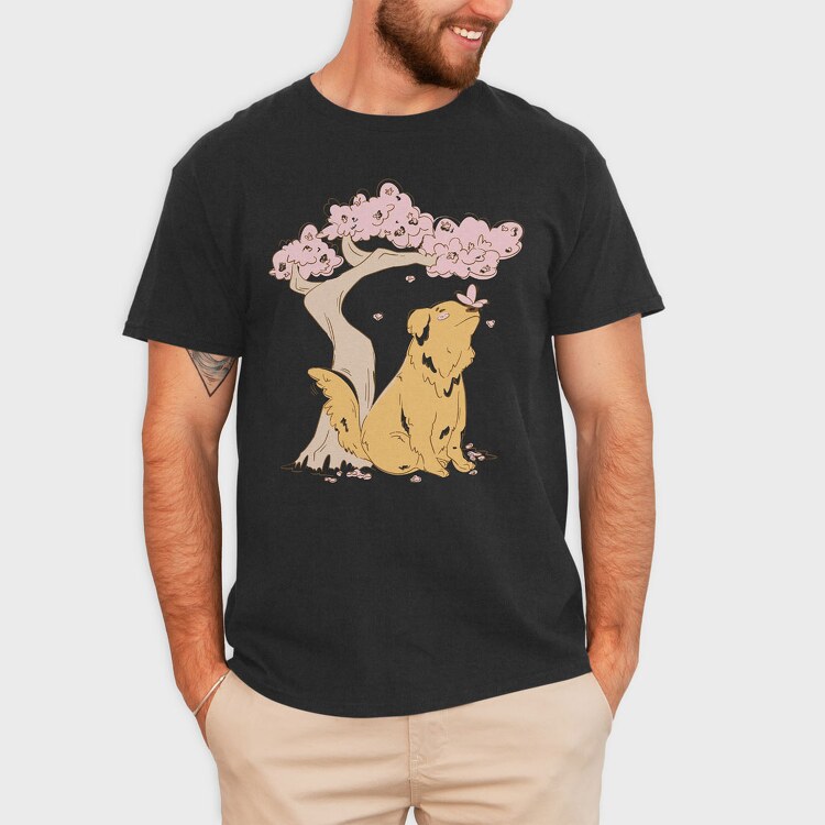 Golden With Butterfly, Tricou Barbati (Unisex)