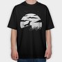 Dog Full Moon, Tricou Oversize Barbati (Unisex)