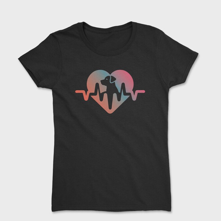Dog Love Heartbeat, Tricou Femei