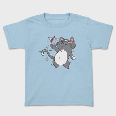 Drunk Cat With Drink, Tricou Copii
