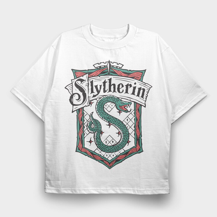 Slytherin Harry Potter, Tricou Oversize Barbati (Unisex)