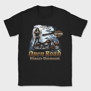 Angel Biker Ride Open Road Harley Davidson, Tricou Barbati (Unisex)