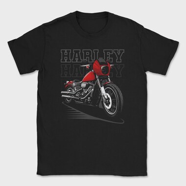Harley Davidson Red Bike Ride, Tricou Barbati (Unisex)