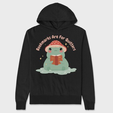 Frog Reading Book Cute, Hanorac Oversize Barbati (Unisex)