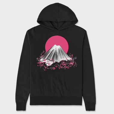 Fuji Mountain Japanese Nature, Hanorac Oversize Barbati (Unisex)