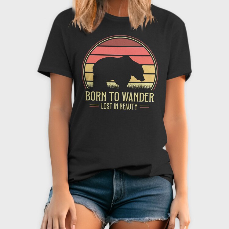 Born to Wander Lost in Beauty, Tricou Barbati (Unisex)