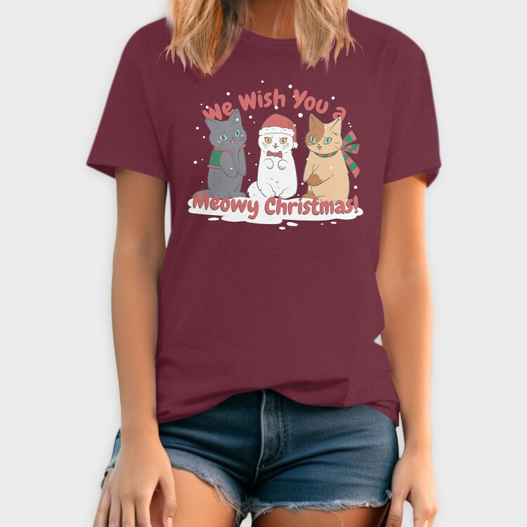 We Wish You a Meowy Christmas, Tricou Barbati (Unisex)