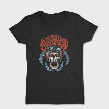 Harley Davidson Skull Biker, Tricou Femei